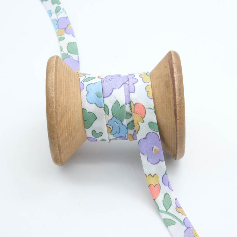 Liberty Fabrics Betsy Blue and Purple Bias Tape - Maison Klem